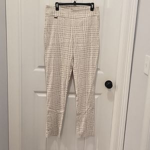 Gold, silver, and cream pants